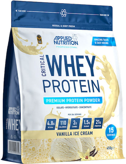 Applied Nutrition Critical Whey Protein Whey Gluten Free with Flavor Vanilla Ice Cream 450gr