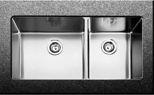 Apell Υποκαθήμενος Νεροχύτης Inox Σατινέ Μ85xΠ44cm Ασημί