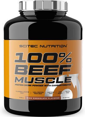 Scitec Nutrition 100% Beef Muscle Χωρίς Γλουτένη & Λακτόζη με Γεύση Rich Chocolate 3.18kg