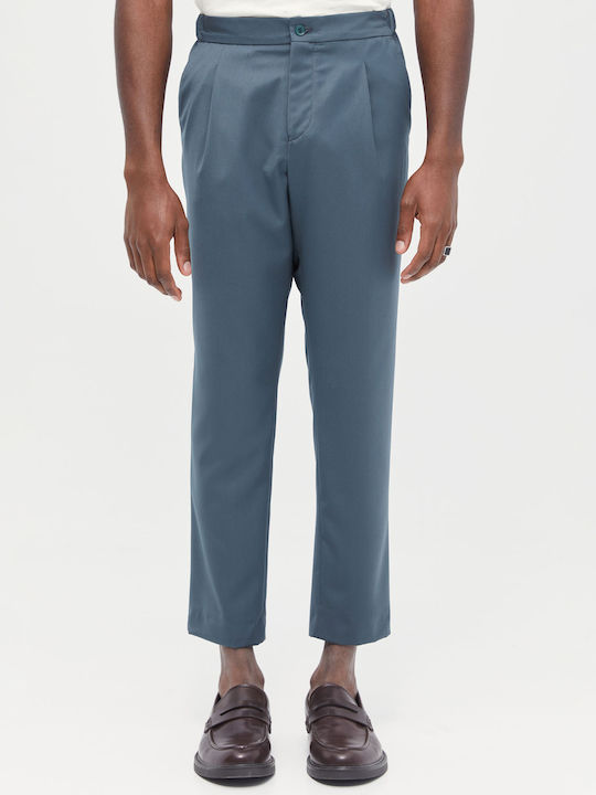 Aristoteli Bitsiani Men's Trousers in Slim Fit Petrol