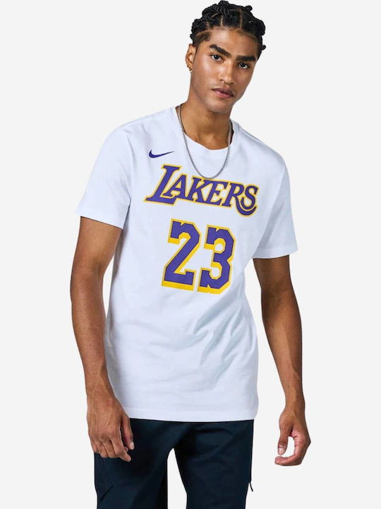 NBA Los Angeles Lakers Sportliches T-Shirt Weiß