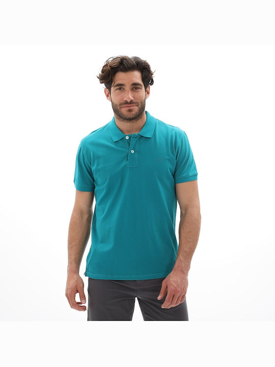 Van Hipster Bluza Bărbătească cu Mânecă Scurtă Polo Green