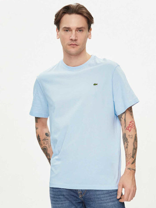 Lacoste Ανδρικό T-shirt Κοντομάνικο Γαλάζιο