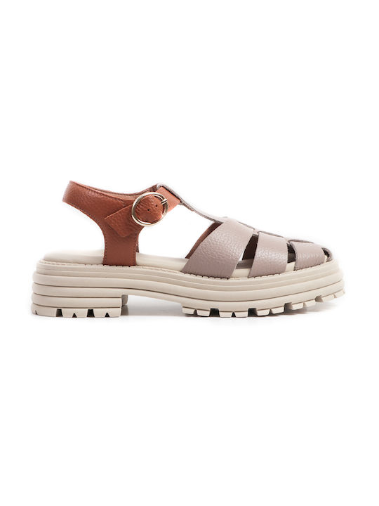 KMB Leather Women's Sandals Brown