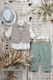 Picolo Bambino Boys Baptism Suit with Vest Turquoise