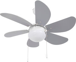 HomCom Ceiling Fan 76cm with Light Gray