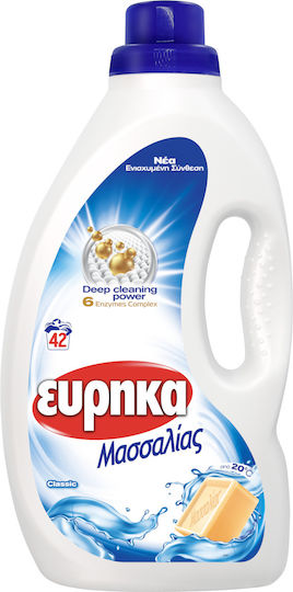 Ευρηκα Υγρό Απορρυπαντικό Ρούχων Μασσαλίας 1.68lt (42 Μεζούρες)