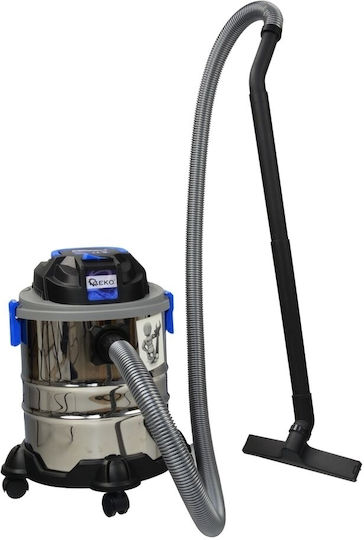 Geko Σκούπα Υγρών / Στερεών 1250W με Ανοξείδωτο Κάδο 20lt