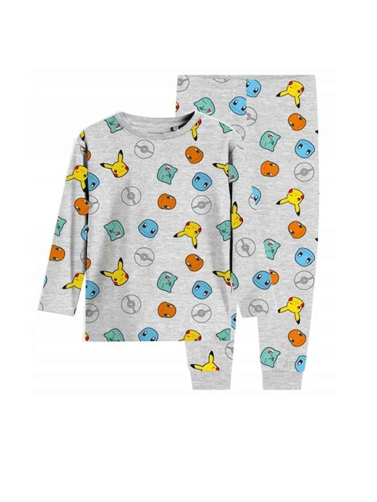 Pokemon Pijama copii din bumbac Gri