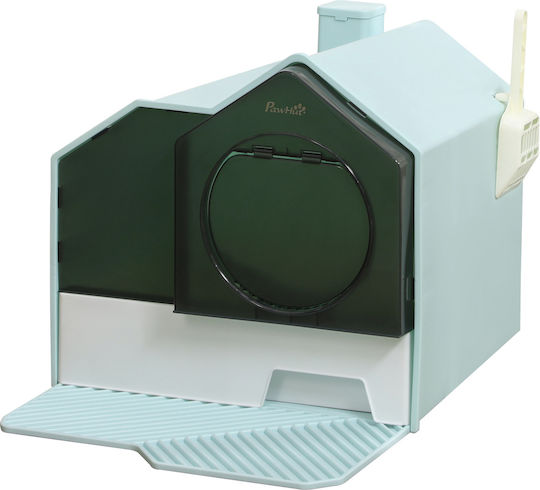 Pawhut Cat Toilet Closed Light Blue L47 x W45 x H42cm