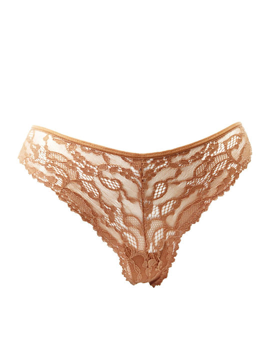 Damen Brasilien mit Spitze Orange