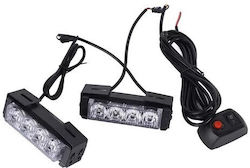 Led Strobe Light Red 12v Xh-03500