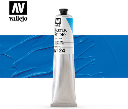 Acrylic Studio Paint Tube Vallejo 58ml Primary Blue 21024
