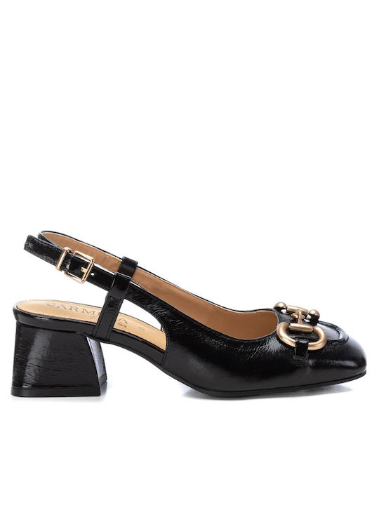Carmela Footwear Leather Black Heels