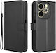 Wallet Δερματίνης Μαύρο (Realme Note 50)