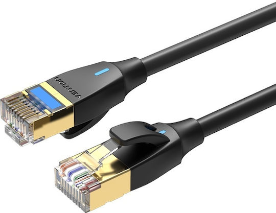 Vention S/FTP Cat.8 (40Gbps) Καλώδιο Δικτύου Ethernet 5m Μαύρο