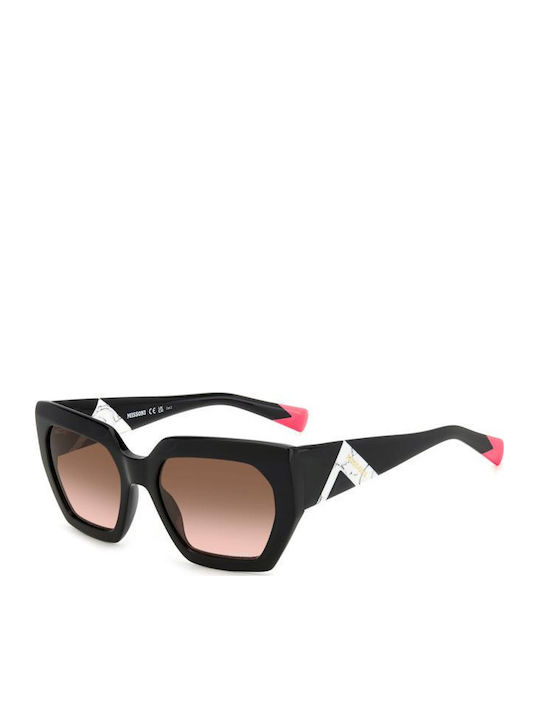 Missoni Women's Sunglasses with Black Plastic Frame and Brown Gradient Lens