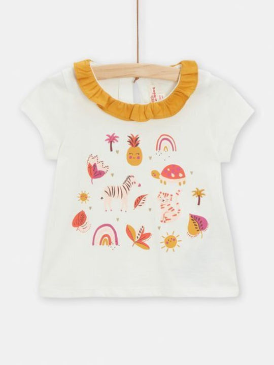 Dpam Kids Blouse Short Sleeve Ecru