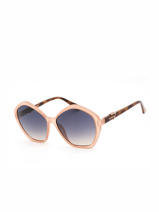 Guess Women's Sunglasses with Pink Plastic Frame and Blue Gradient Lens GU7813 72W