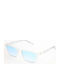 adidas Unisex Sunglasses with White Plastic Frame and Light Blue Gradient Lens