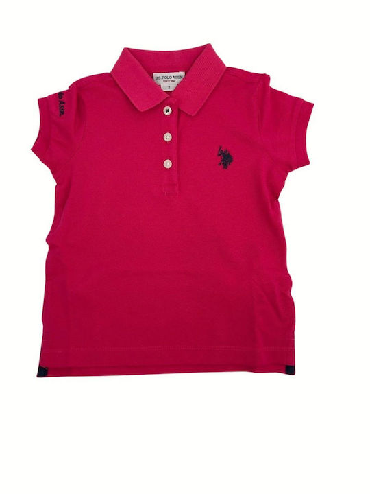 U.S. Polo Assn. Bluză pentru copii Cu mâneci scurte Fuchsia