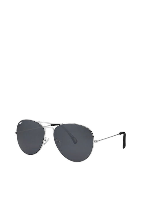 Zippo Sonnenbrillen mit Silber Rahmen und Schwarz Linse OB36-31