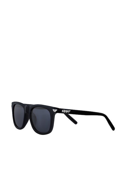 Zippo Sunglasses with Black Plastic Frame and Black Lens OB203-1