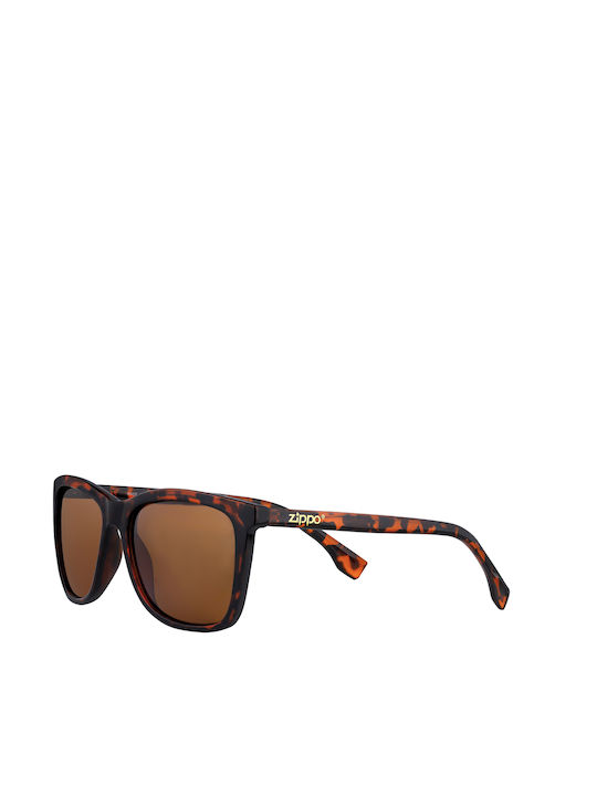 Zippo Sunglasses with Brown Tartaruga Plastic Frame and Brown Lens OB223-4