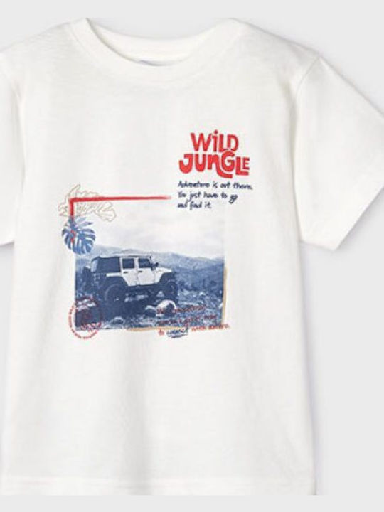 Mayoral Παιδικό T-shirt Κρεμ