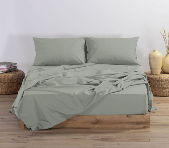 Nef-Nef Homeware Double 140x200+30cm with Elastic Basic 1214-mint