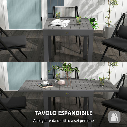 Tisch 162x80x75cm Gray
