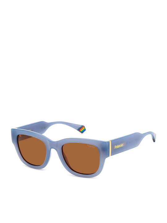 Polaroid Unisex Sunglasses with Blue Plastic Fr...