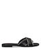 Envie Shoes Leder Damen Flache Sandalen in Schwarz Farbe