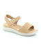 B-Soft Women's Flat Sandals with Strap in Beige Color