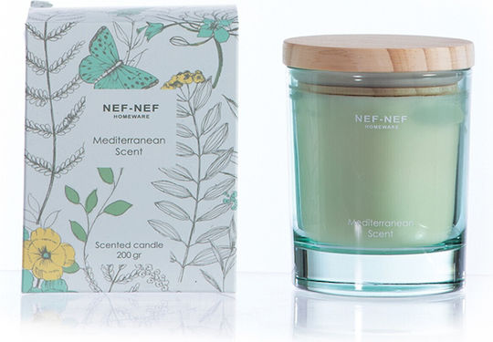 Nef-Nef Homeware Aromatic Candle Mediterranean in Green Jar 200g