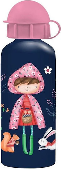Must Team Kids Water Bottle from Aluminium Unicorns with Straw Blue 500ml