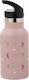 Fresk Kids Water Bottle Thermos Stainless Steel with Straw Non Spill Seahorse 350ml with Black Cap