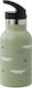 Fresk Kinderflasche Thermos Rostfreier Stahl mit Strohhalm Auslaufsicher Grün 350ml mit schwarzer Kappe