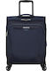 American Tourister SummerRide Cabin Fabric Suitcase Navy Blue With 4 Wheels Height 55cm