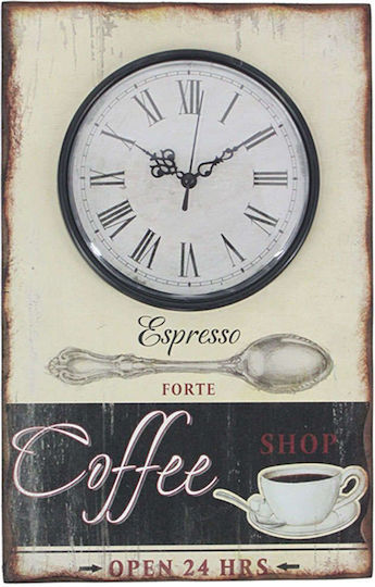 Marhome Wanduhr Hölzernes Mehrfarbig 23x36cm