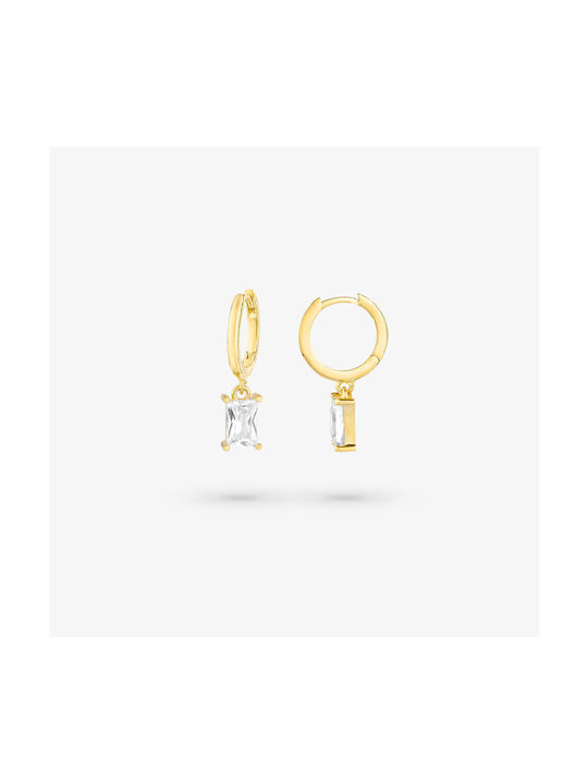 Radiant Earrings Hoops made of Steel Gold Plated