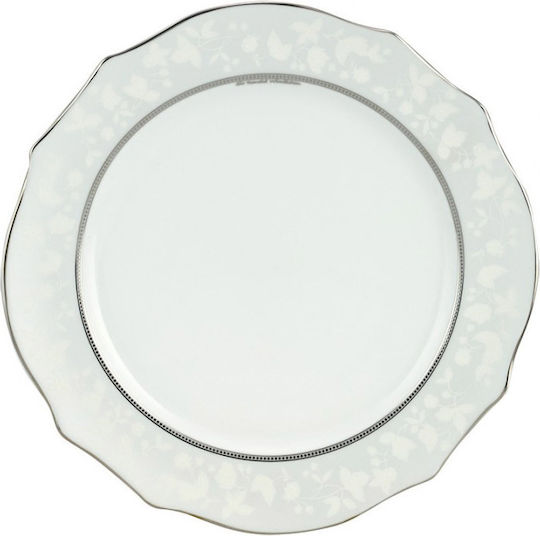 WM Collection Πιάτο Γλυκού από Πορσελάνη Λευκό 7τμχ