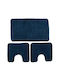 Dimcol Bath Mats Set Cotton Zucchi 33123010004 Navy Blue 3pcs