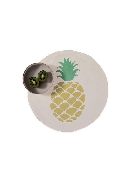 Nef-Nef Homeware Σουπλά Υφασμάτινο Πράσινο 38x38cm Φ0.38