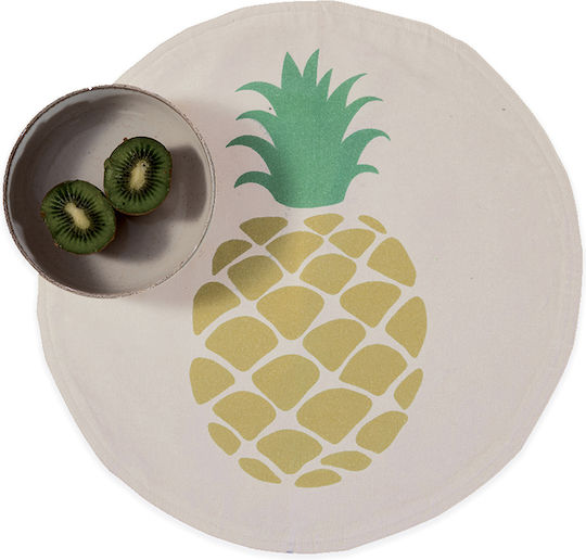 Nef-Nef Homeware Σουπλά Υφασμάτινο Πράσινο 38x38cm Φ0.38