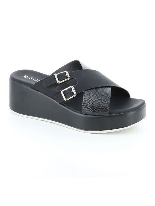 B-Soft Anatomic Women's Platform Shoes Black