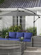 Hanging Squared Aluminum Grey Parasol 2.94x1.93m