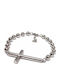 Karma Fashion Women's Bracelet Chain with Cross design made of Steel