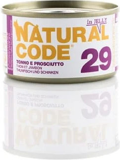 Natural Code Wet Food for Adult Cats in Cans with Tuna Gluten-Free 85gr
