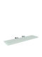 Verdi Lamda Wall Mounted Bathroom Shelf Glass 60x11.5x3.8cm Silver